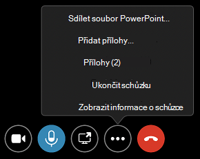 Příkazy Přílohy v nabídce Další možnosti