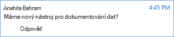 Snímek obrazovky s otázkou