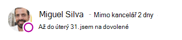 Zpráva o stavu pro Miguela