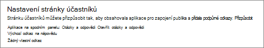 Získání odkazu na panel Otázky&odpovědi