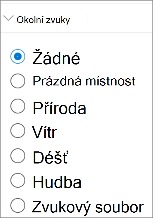 Uživatelské rozhraní s okolním zvukem