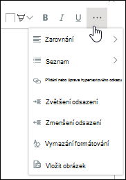Vložení dalších prvků