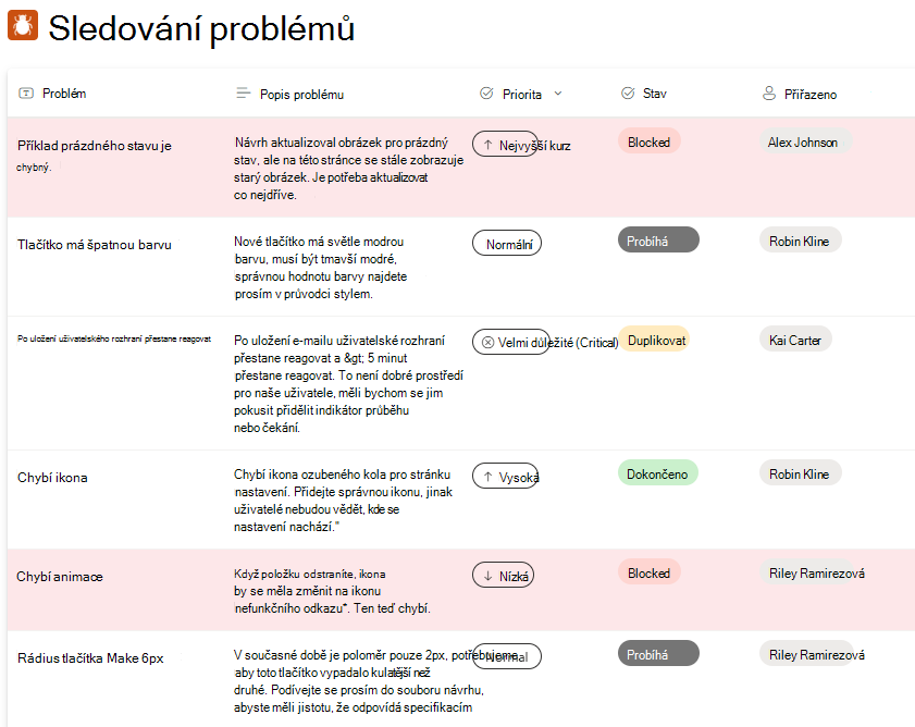 Vytvoření nového prostředí pro Sledování problémů ve verzi Preview