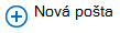 Tlačítko Nová zpráva pro poštovní schránky webu