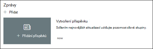 Náhled webové části Příspěvky