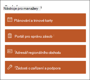 Snímek obrazovky s webovou částí Rychlé grafy