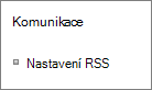 Nastavení komunikace seznamu (RSS)