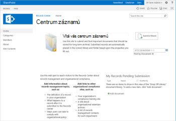 Šablona Centrum záznamů