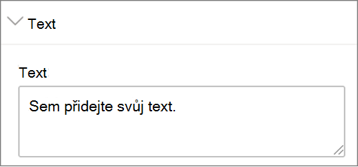 Zadávání textu