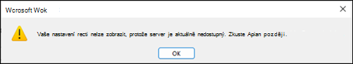 Chyba automatické odpovědi Outlooku