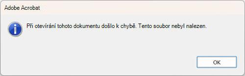Chyba rychlého tisku PDF v desktopové aplikaci Outlook