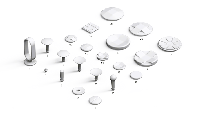 3D tisknutelné návrhy tlačítek a topperů pro adaptivní tlačítka Microsoft
