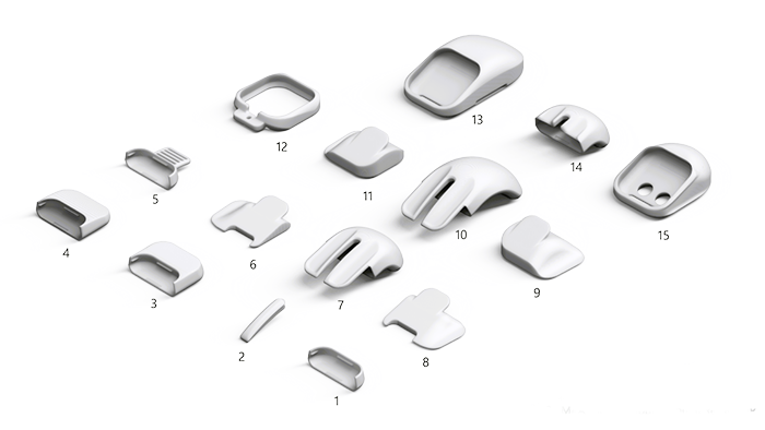 Návrhy pro 3D tisk pro Adaptivní myš Microsoft