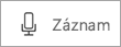 Blikající tlačítko ve Swayi Zvuk, který indikuje nahrávání.