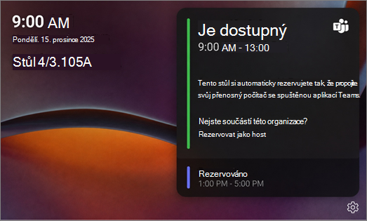 Obrazovka k dispozici v centru Desk Hub