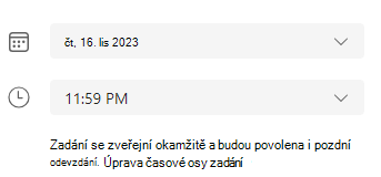 Úprava zadání