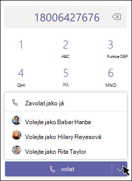 Teams-call jako delegát – zvolte delegáta