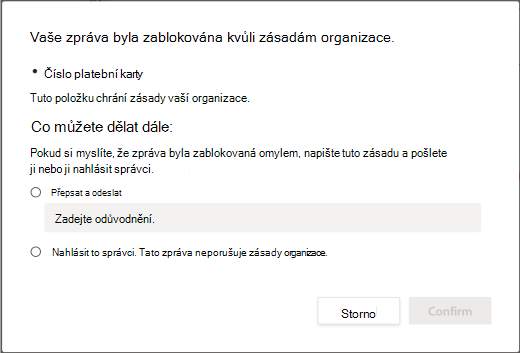 Přepsání možností zásad ochrany před únikem informací v organizaci