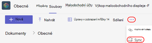Synchronizace Teams Ent Složka SharePointu