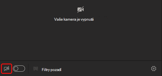 Výběrem ikony kamery kameru zapněte kameru