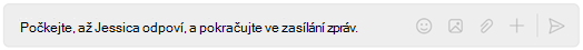 Okno Chatu čekat na odpověď