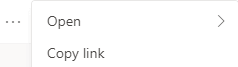 Další možnosti v Microsoft Teams pro kopírování odkazu