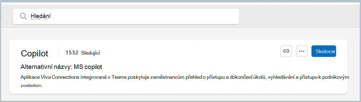 Snímek obrazovky ukazuje téma, které nesledujete.