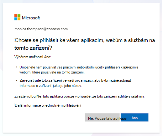 Výzva k přihlášení do zařízení