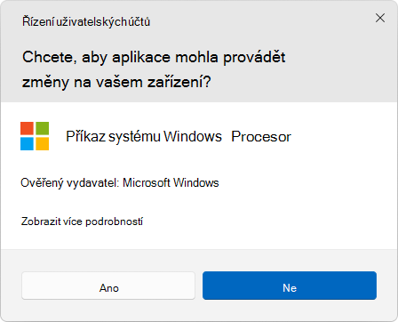 Screenshot of the UAC dialog box.