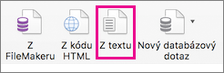 Na kartě Data vyberte Z textu
