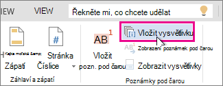 Insert Endnote button in Word ONline
