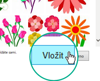 Vyberte tlačítko Vložit v pravém dolním rohu dialogového okna.