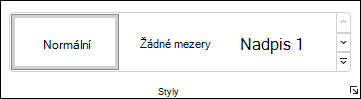Výběr stylu ve Wordu
