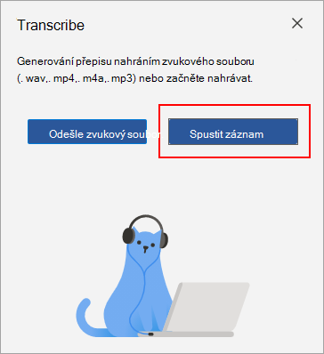 Vyberte Spustit nahrávání.