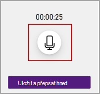 přepis mikrofonu