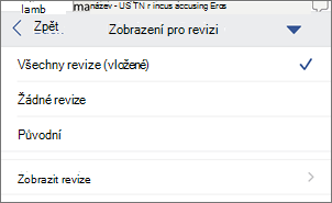 Zobrazení revizí