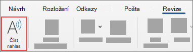 Výběr funkce Číst nahlas