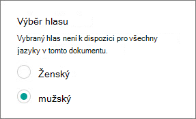 Výběr hlasu