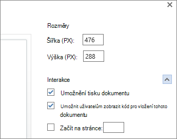 Možnosti pro vložení wordového dokumentu