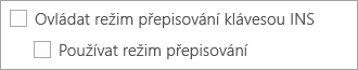Možnosti přepisování v aplikaci Word