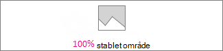 100 procent stablet områdediagram