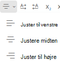 Menuen Juster i Outlook på internettet.
