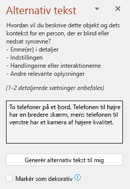 Ruden alternativ tekst, der viser et eksempel på en god alternativ tekst.