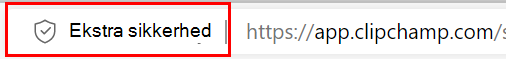 Edge-ekstra sikkerhed, hvidliste Clipchamp 1