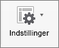 I fanen Analyser for pivottabellen skal du vælge Indstillinger
