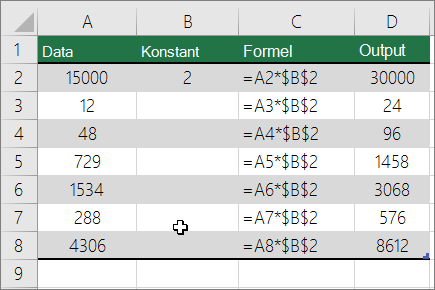 Multiplicere tal med en konstant