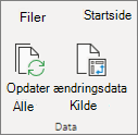 Opdatere en pivottabel