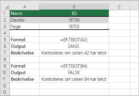 ISTEXT-eksempler