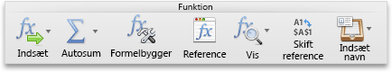 Fanen Formler, gruppen Funktioner
