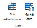Billede af Excel-båndet.